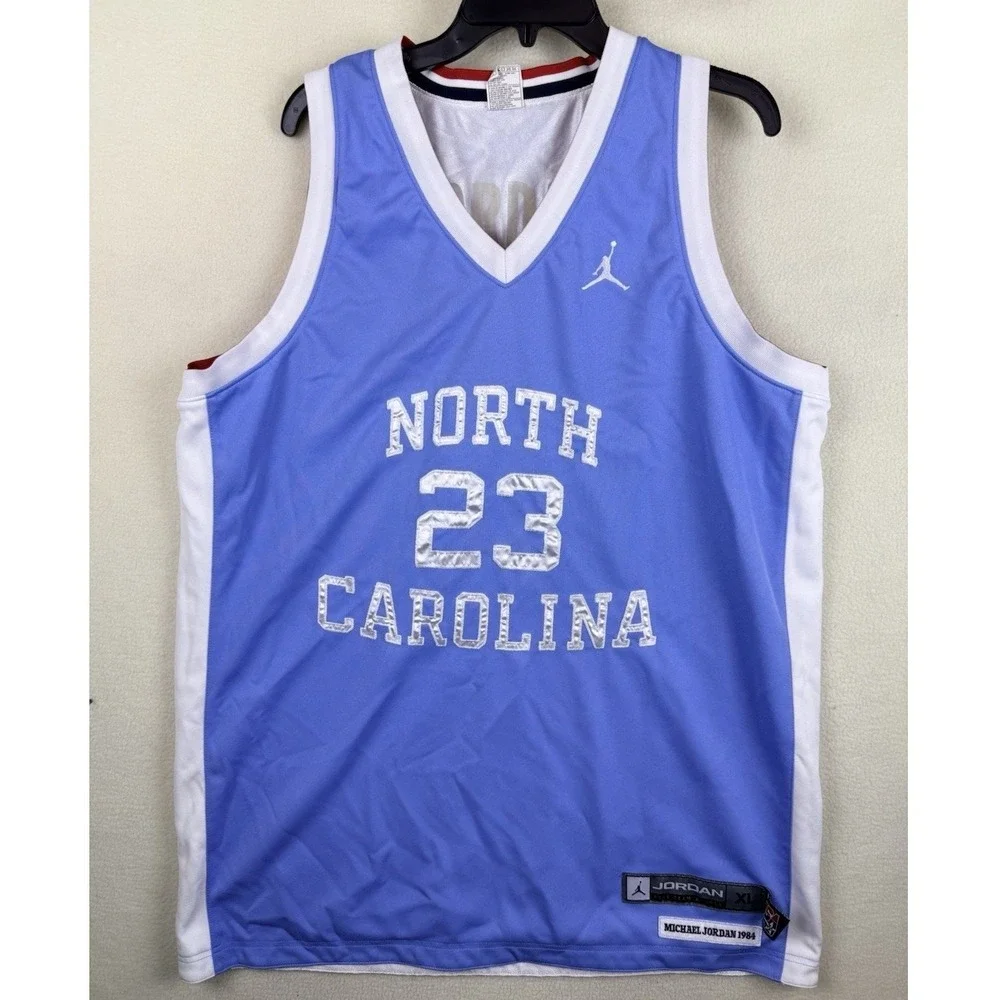 Jordan Nike Team North Carolina USA Reversible Michael Jordan 23 Jersey XL Blue